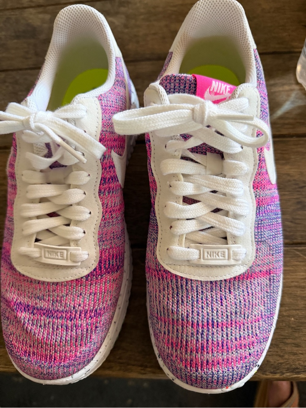 Nike Air Force 1 Women's Multicolor Knit Sneakers in Pink and Purple